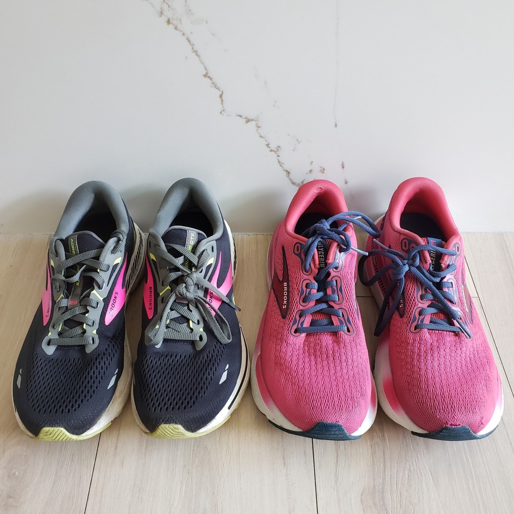 Brooks Running Shoes Womens 9.5 Pink Black Glycerin GTS 21 Adrenaline GTS 23 Lot